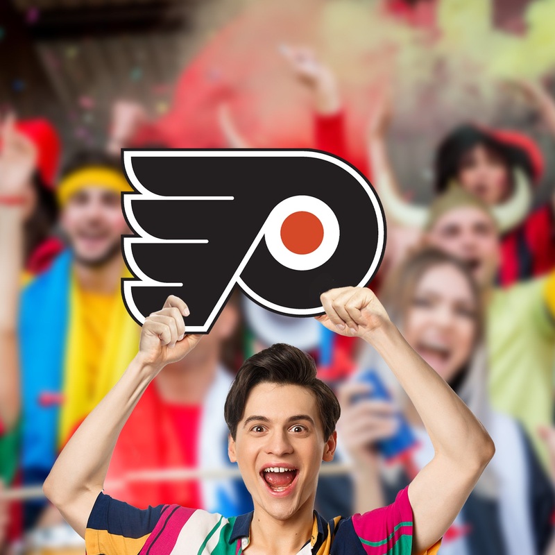 Logo – Big Head – Official NHL – Philadelphia Flyers – Foam Core Cutout