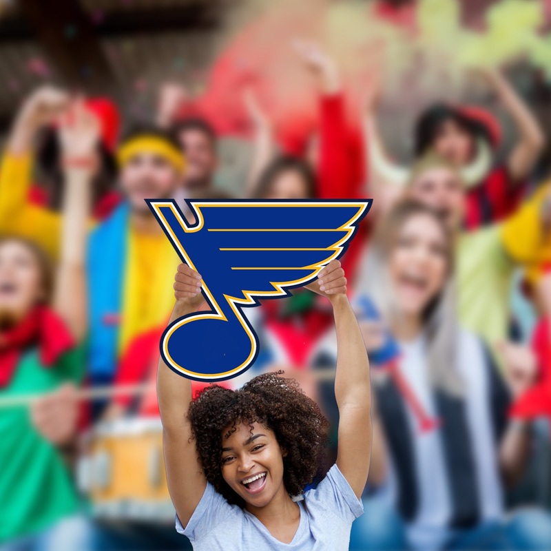 Logo – Big Head – Official NHL – St. Louis Blues – Foam Core Cutout