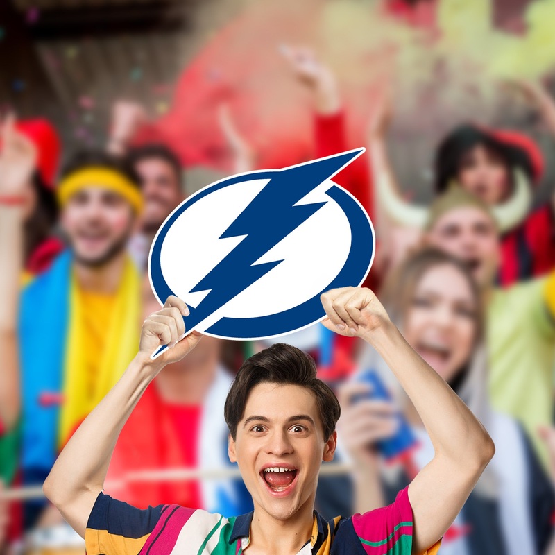 Logo – Big Head – Official NHL – Tampa Bay Lightning – Foam Core Cutout