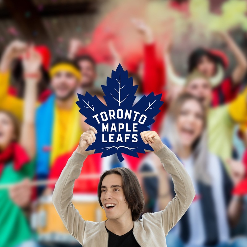 Logo – Big Head – Official NHL – Toronto Maple Leafs – Foam Core Cutout