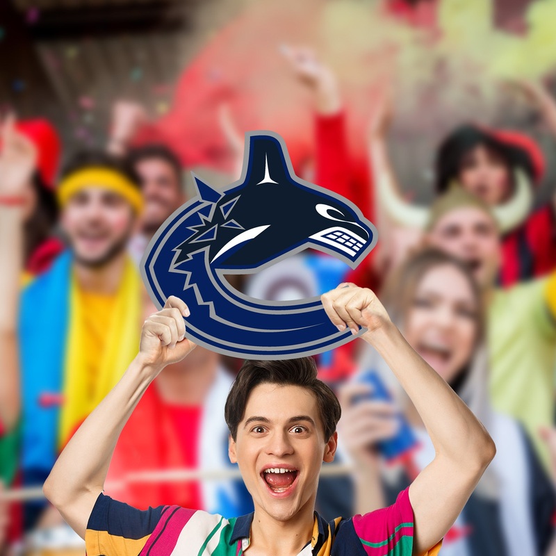 Logo – Big Head – Official NHL – Vancouver Canucks – Foam Core Cutout