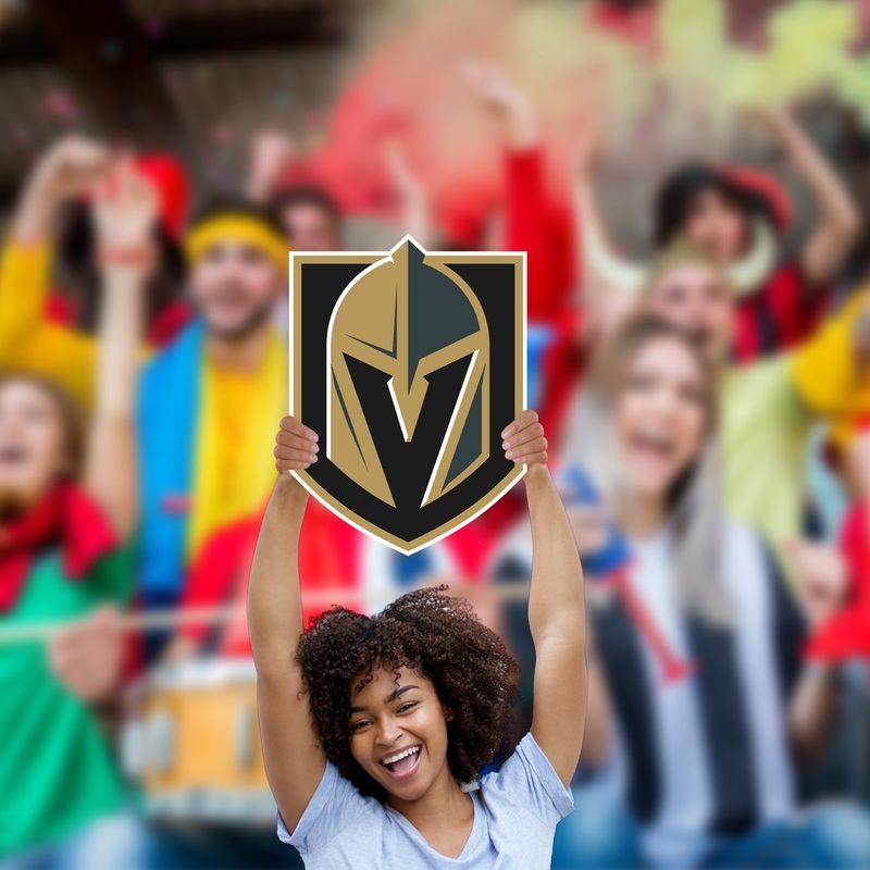 Logo – Big Head – Official NHL – Vegas Golden Knights – Foam Core Cutout