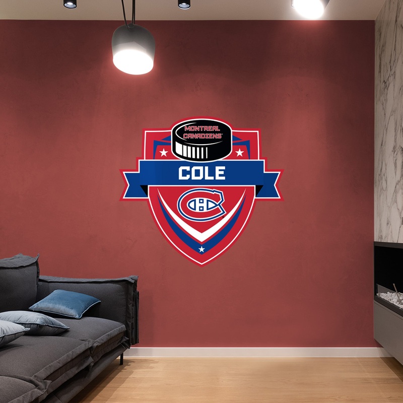 Montreal Canadiens – Badge – With Personalized Name – Official NHL – Vinyl Transfer Decal #2