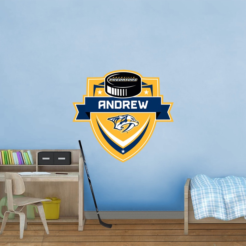 Nashville Predators – Badge – With Personalized Name – Official NHL – Vinyl Transfer Decal