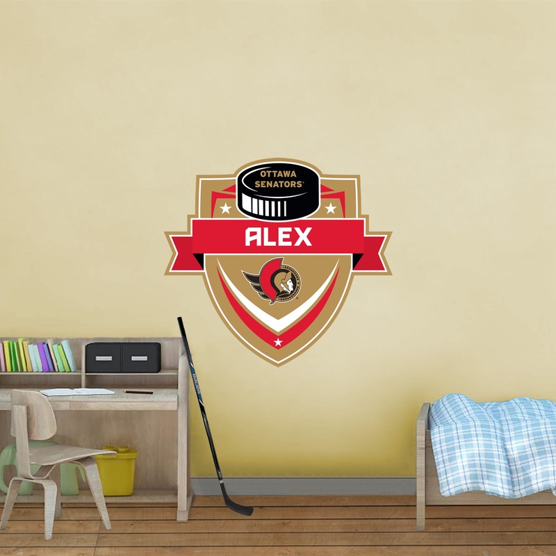 Ottawa Senators – Badge – With Personalized Name – Official NHL – Vinyl Transfer Decal