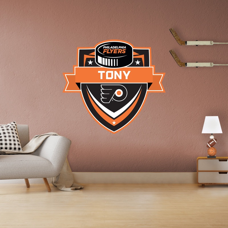 Philadelphia Flyers – Badge – With Personalized Name – Official NHL – Vinyl Transfer Decal #2