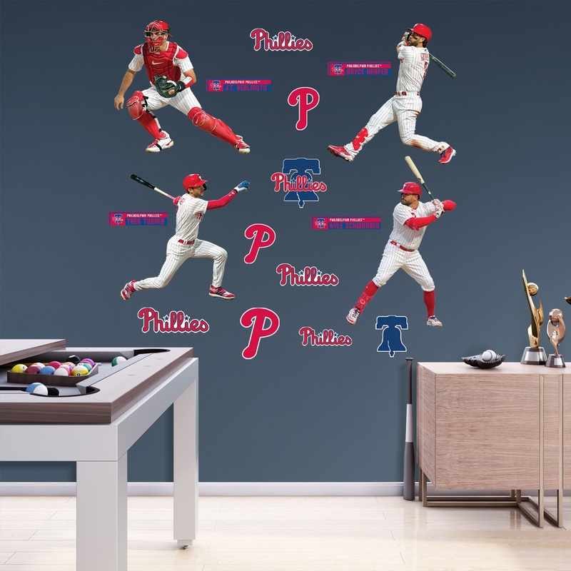 Philadelphia Phillies – RealBig Team Collection – Official MLB – Reusable Vinyl Wall Decals