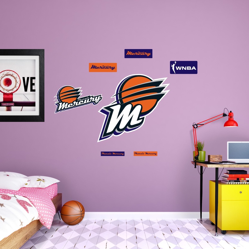 Phoenix Mercury – RealBig Logo Collection – Official WNBA – Reusable Vinyl Wall Decals