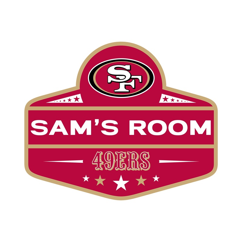 San Francisco 49ers – Badge – With Personalized Name – Official NFL – Reusable Vinyl Transfer Decal #2