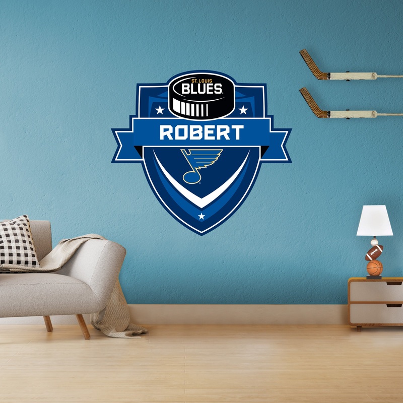 St. Louis Blues – Badge – With Personalized Name – Official NHL – Vinyl Transfer Decal