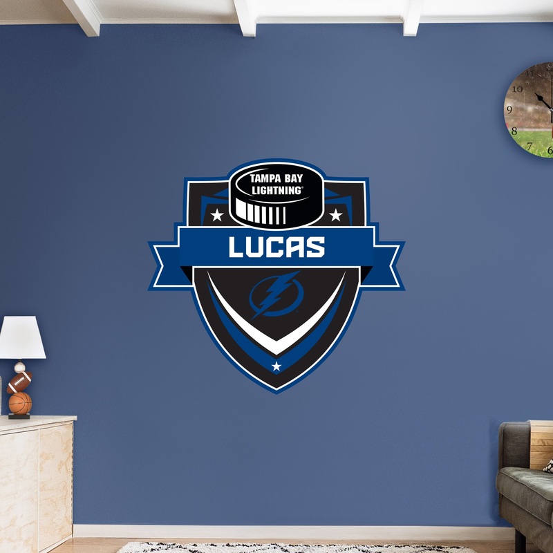 Tampa Bay Lightning – Badge – With Personalized Name – Official NHL – Vinyl Transfer Decal #2