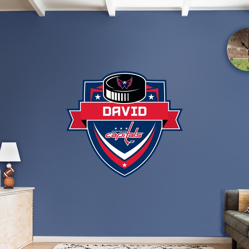 Washington Capitals – Badge – With Personalized Name – Official NHL – Vinyl Transfer Decal #2