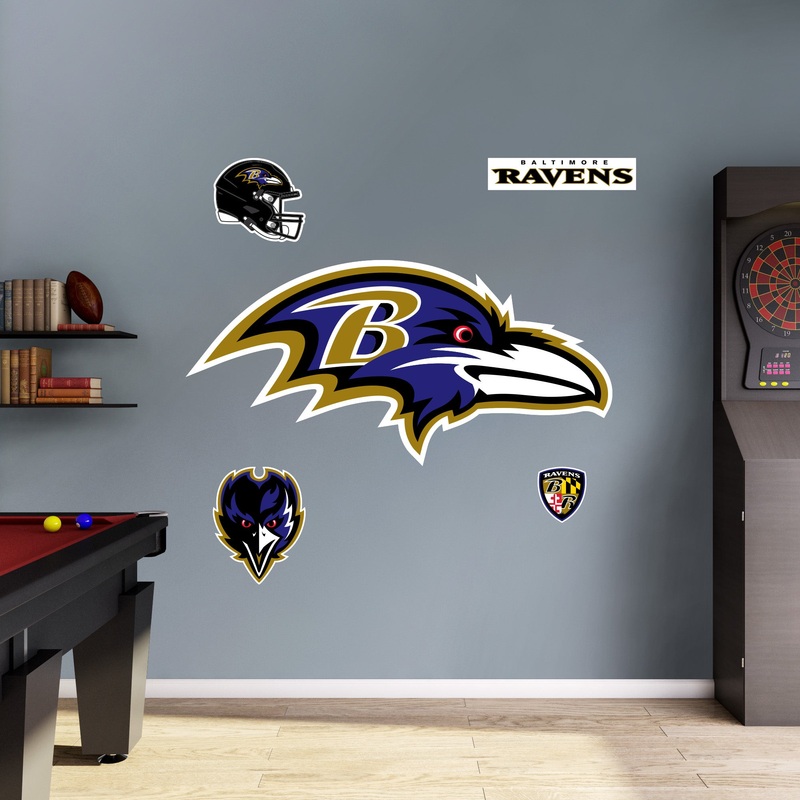 Baltimore Ravens – RealBig Logo Collection – Official NFL – Reusable Vinyl Wall Decals