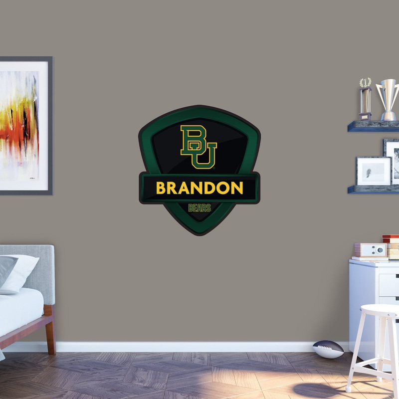 Baylor Bears – Badge – With Personalized Name – Official NCAA – Vinyl Transfer Decal