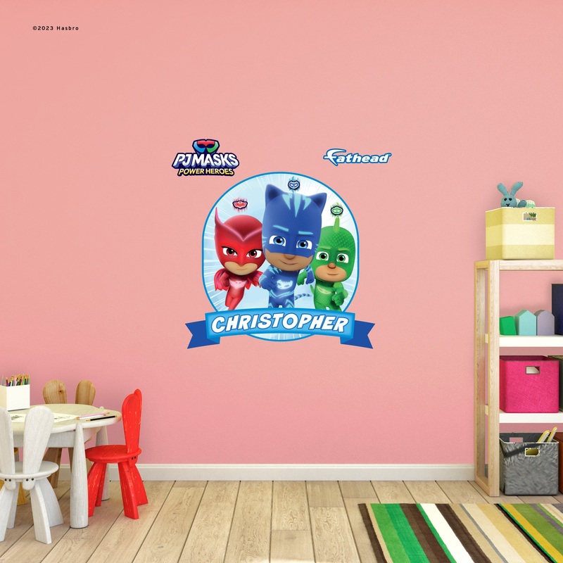 Catboy, Gekko, and Owlette – PJ Masks – RealBig Collection – Official Hasbro – Reusable Vinyl Wall Decals