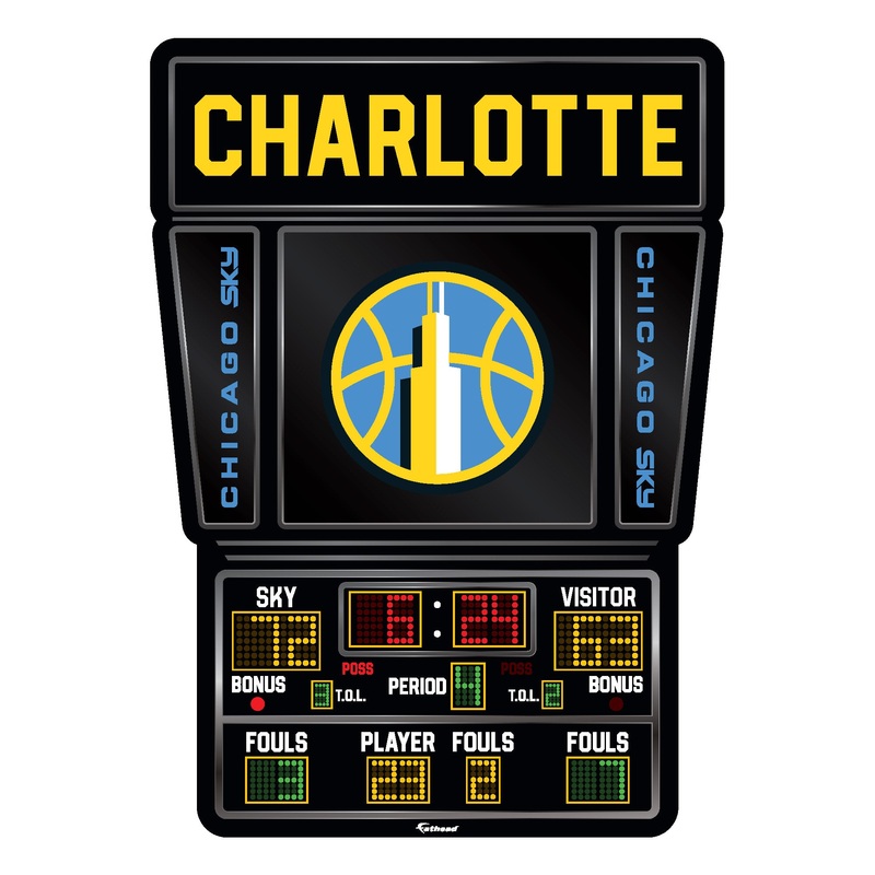 Chicago Sky – Scoreboard Graphic – With Personalized Name – Official WNBA – Vinyl Transfer Decal