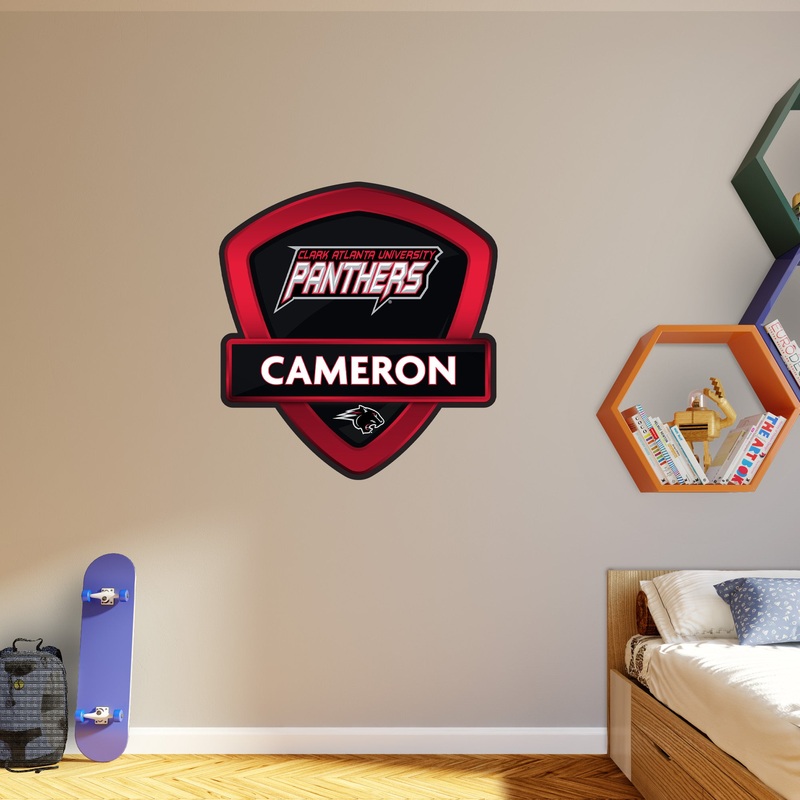 Clark Atlanta Panthers – Badge – With Personalized Name – Official NCAA – Vinyl Transfer Decal