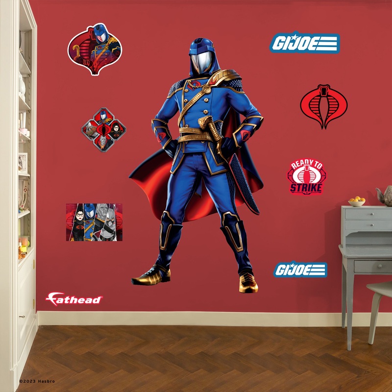 Cobra Commander – G.I. Joe – RealBig Collection – Official Hasbro – Reusable Vinyl Wall Decals