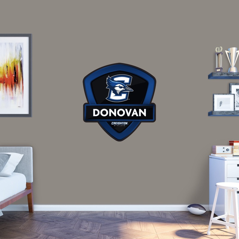 Creighton Bluejays – Badge – With Personalized Name – Official NCAA – Vinyl Transfer Decal