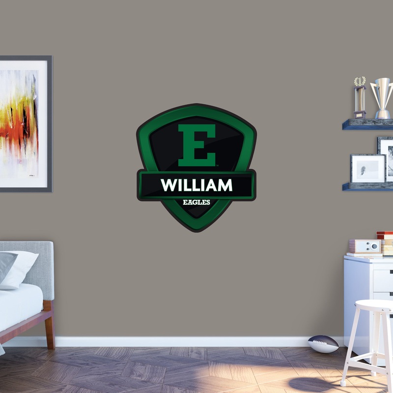 Eastern Michigan Eagles – Badge – With Personalized Name – Official NCAA – Vinyl Transfer Decal