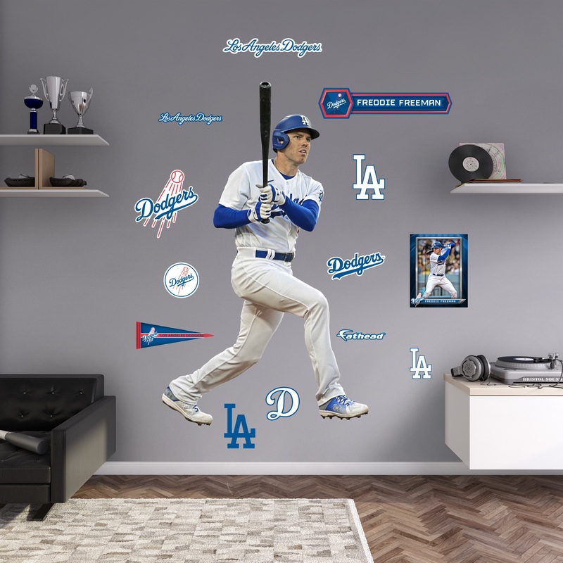 Freddie Freeman – RealBig Swing Collection – Official MLB – Los Angeles Dodgers – Reusable Vinyl Wall Decals