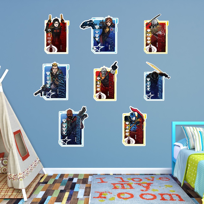 G.I. Joe – RealBig Code Names Collection – Official Hasbro – Reusable Vinyl Wall Decals
