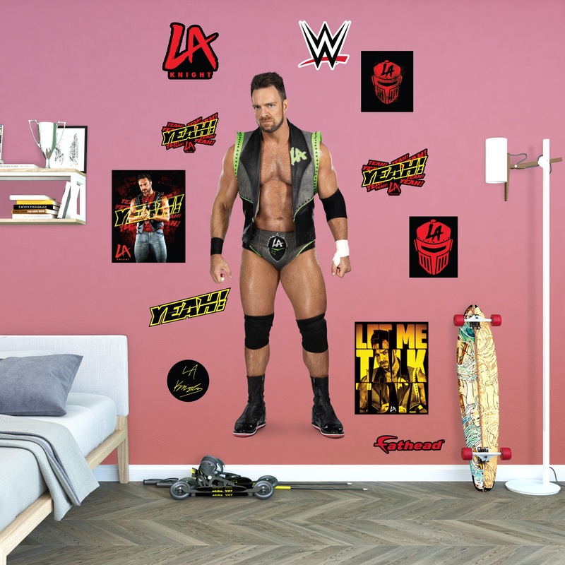 LA Knight – RealBig Collection – Official WWE – Reusable Vinyl Wall Decals