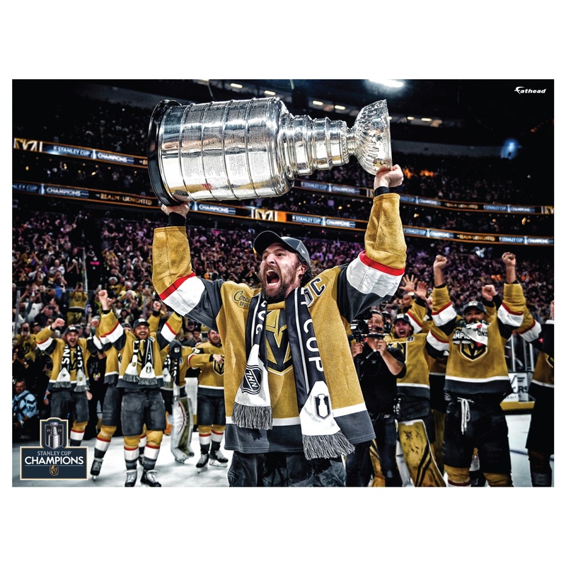 Mark Stone – 2023 Stanley Cup Hoist – Peel & Stick Poster – Official NHL – Vegas Golden Knights – Reusable Vinyl Wall Decal