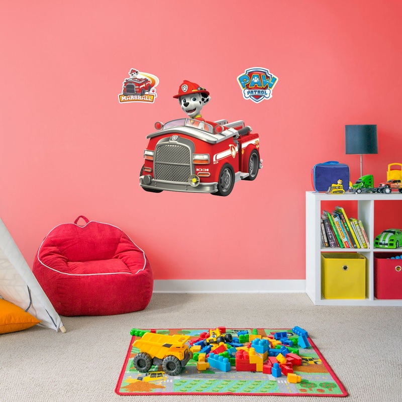 Marshall – Paw Patrol – RealBig Vehicle Collection – Official Nickelodeon – Reusable Vinyl Wall Decals