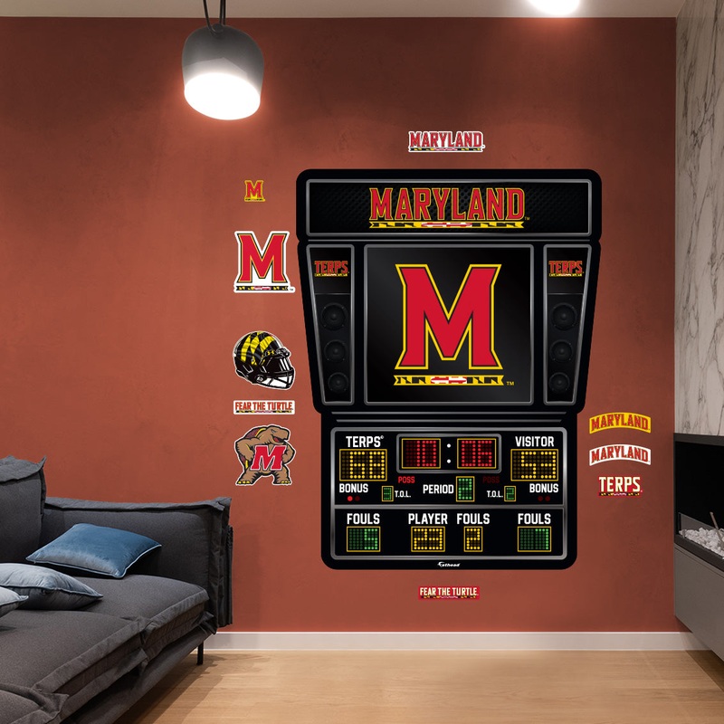 Maryland Terrapins – RealBig Basketball Scoreboard Collection – Official NCAA – Reusable Vinyl Wall Decals