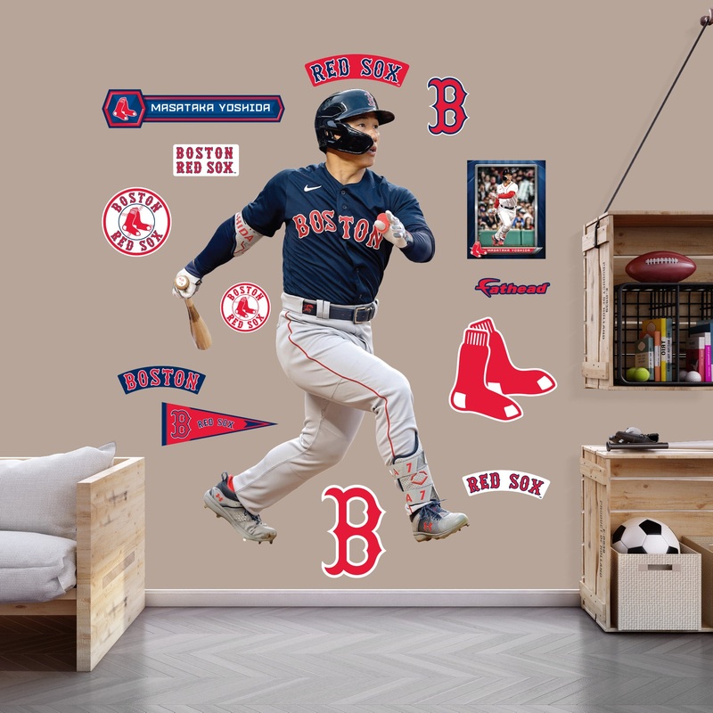 Masataka Yoshida – RealBig Blue Jersey Collection – Official MLB – Boston Red Sox – Reusable Vinyl Wall Decals