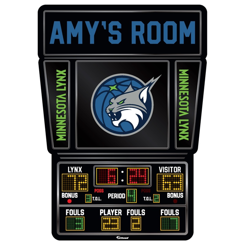 Minnesota Lynx – Scoreboard Graphic – With Personalized Name – Official WNBA – Vinyl Transfer Decal