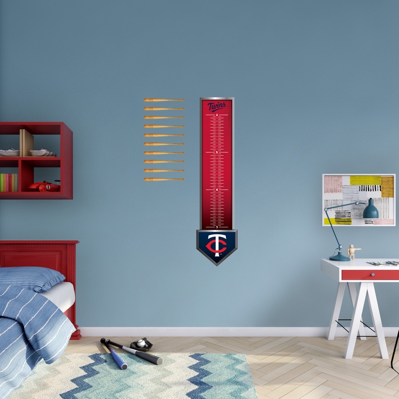 Minnesota Twins – Growth Chart – Official MLB – Reusable Vinyl Wall Decal