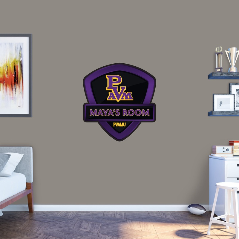 Prairie View A&M Panthers – Badge – With Personalized Name – Official NCAA – Vinyl Transfer Decal