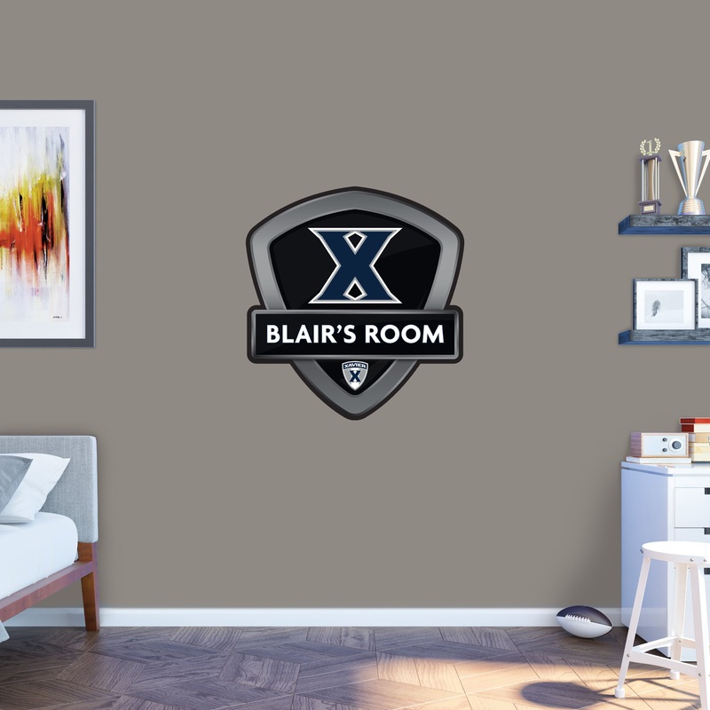 Xavier Musketeers – Badge – With Personalized Name – Official NCAA – Vinyl Transfer Decal