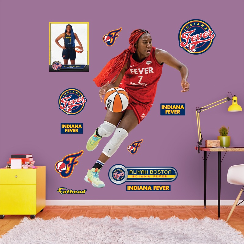 Aliyah Boston – RealBig Collection – Official WNBA – Indiana Fever – Reusable Vinyl Wall Decals