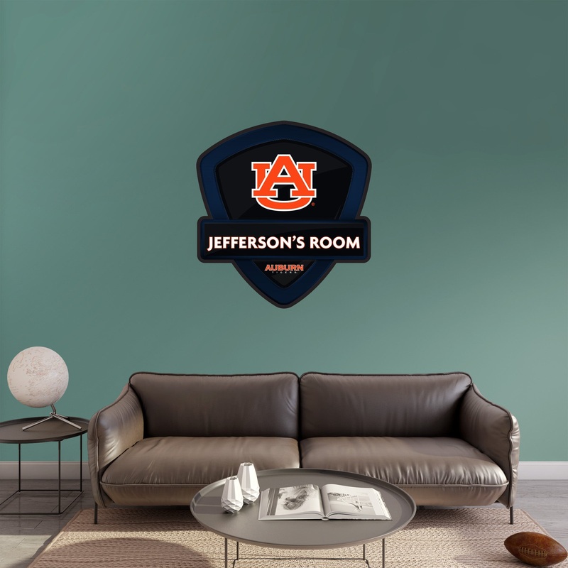 Auburn Tigers – Badge – With Personalized Name – Official NCAA – Vinyl Transfer Decal