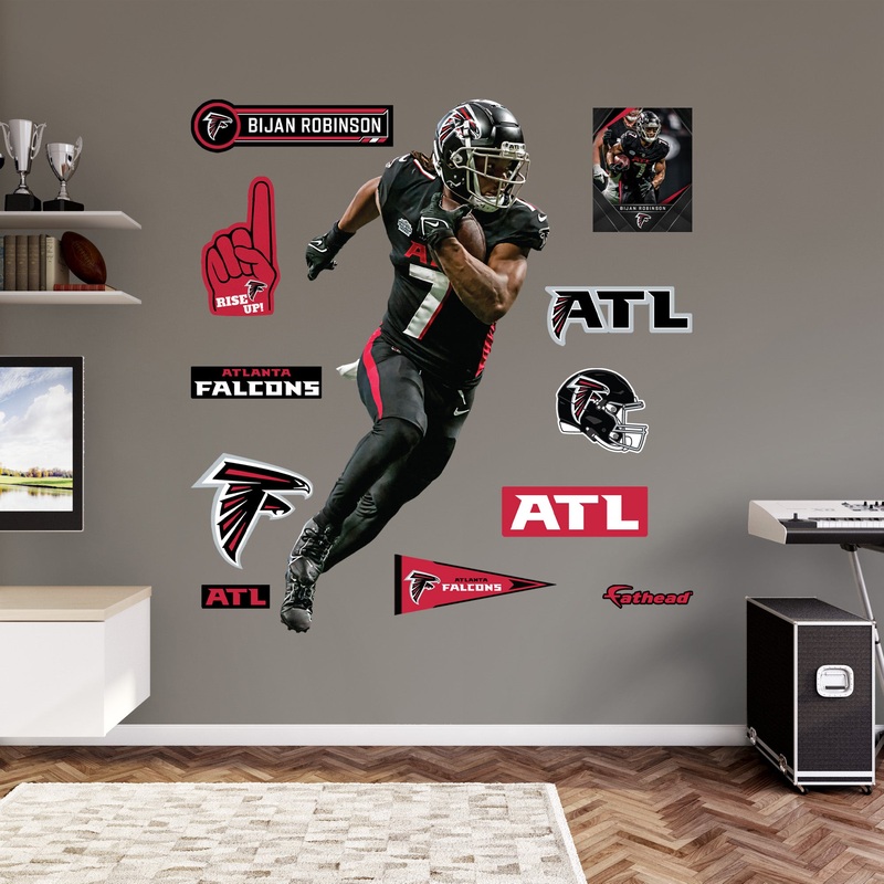 Bijan Robinson – RealBig Collection – Official NFL – Atlanta Falcons – Reusable Vinyl Wall Decals