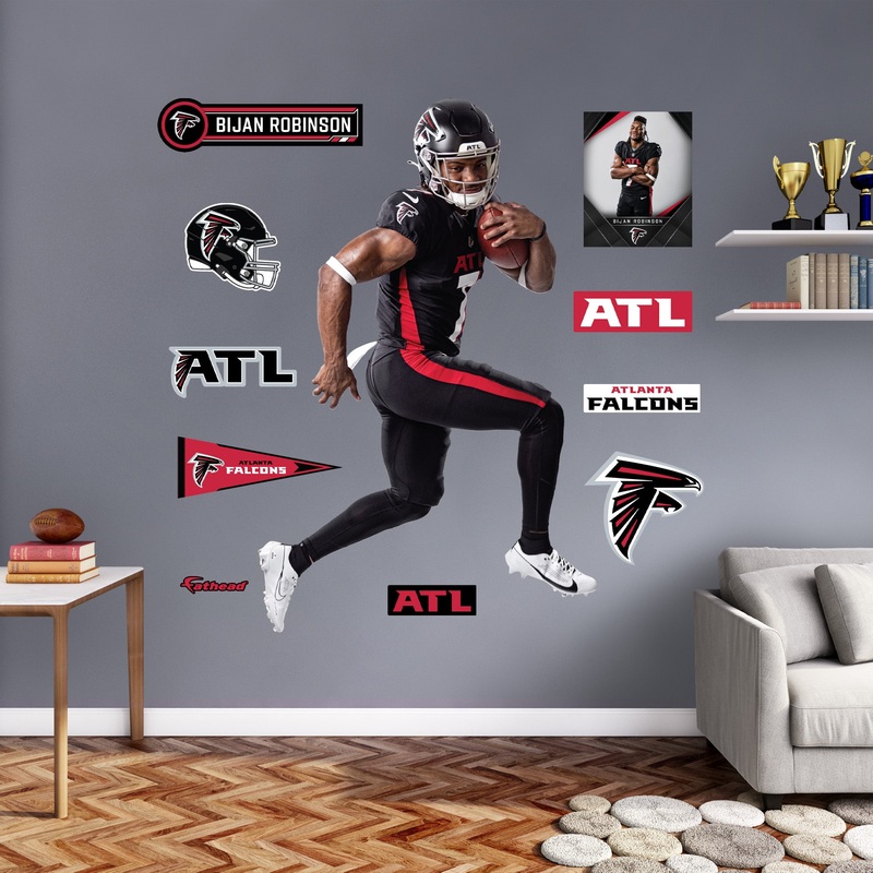 Bijan Robinson – RealBig Preseason Collection – Official NFL – Atlanta Falcons – Reusable Vinyl Wall Decals