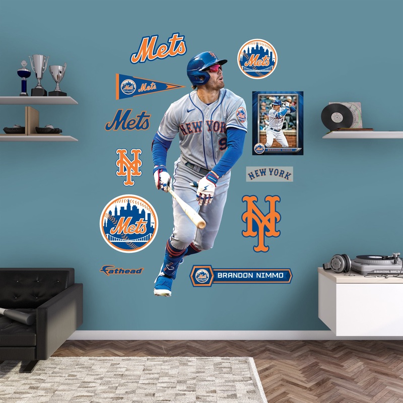 Brandon Nimmo – RealBig Collection – Official MLB – New York Mets – Reusable Vinyl Wall Decals