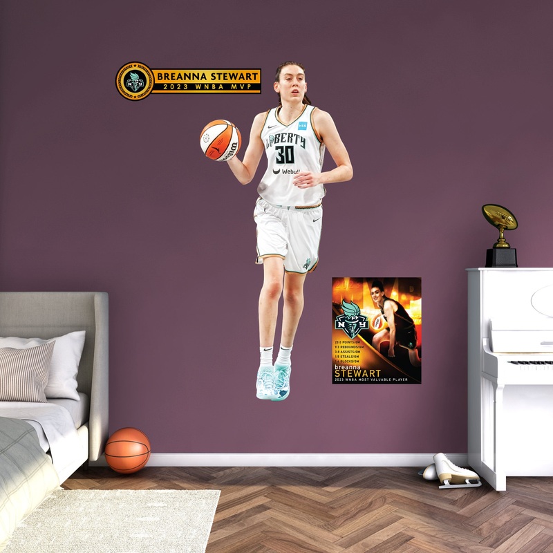 Breanna Stewart – RealBig MVP Collection – Official WNBA – New York Liberty – Reusable Vinyl Wall Decals