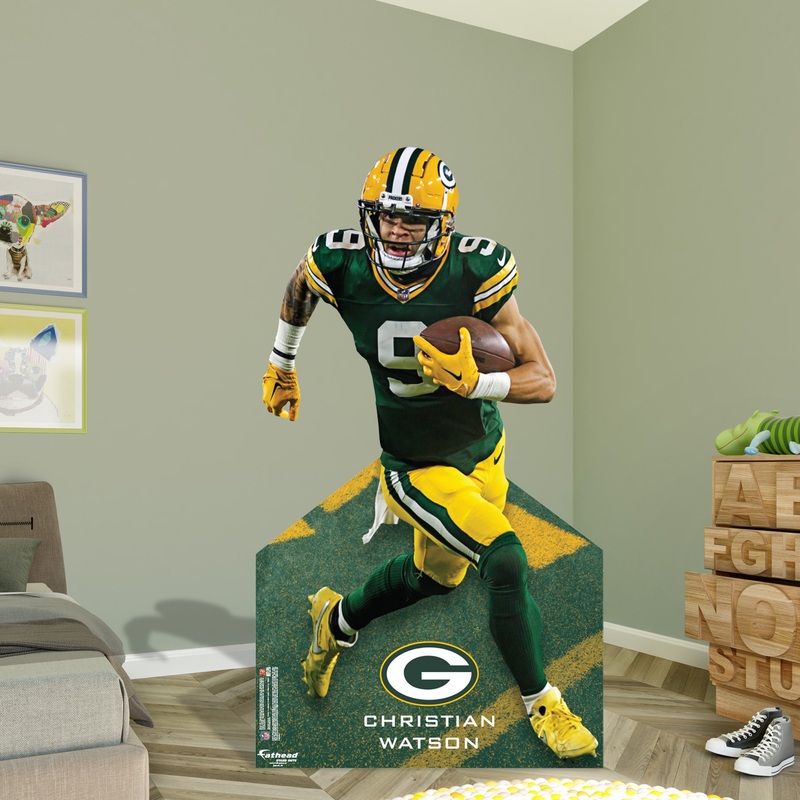 Christian Watson – Life-Size Stand Out – Official NFL – Green Bay Packers – Foam Core Cutout