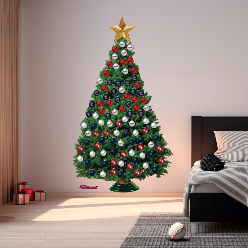 Cleveland Guardians – Decorate Your Own Christmas Tree – Official MLB – Reusable Vinyl Wall Decals