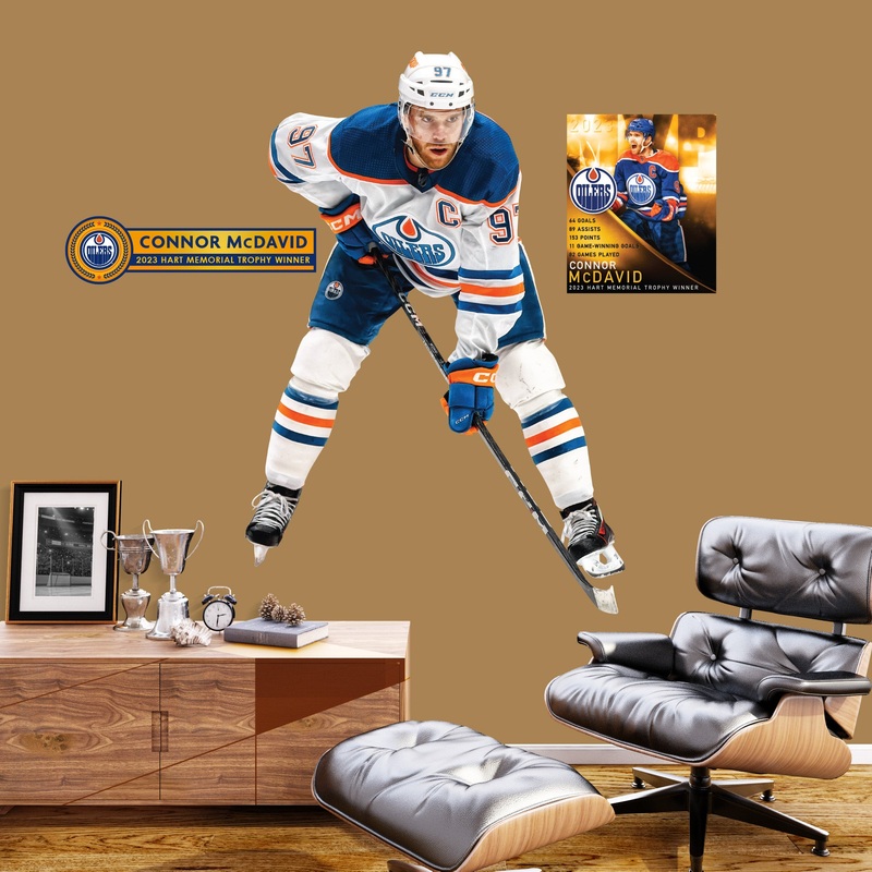 Connor McDavid – RealBig MVP Collection – Official NHL – Edmonton Oilers – Reusable Vinyl Wall Decals