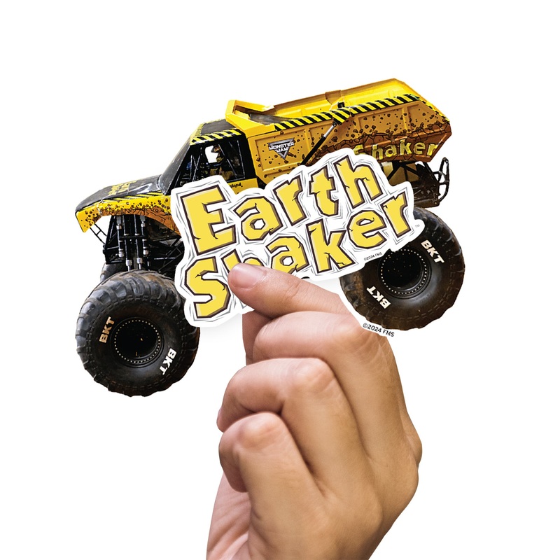 EarthShaker – 5 Character Minis (Mixed Sizes) – Official Monster Jam – Reusable Vinyl Decals