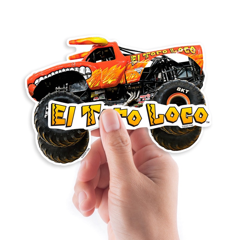 El Toro Loco – 5 Logo Minis (Mixed Sizes) – Official Monster Jam – Monster Jam – Reusable Vinyl Decals
