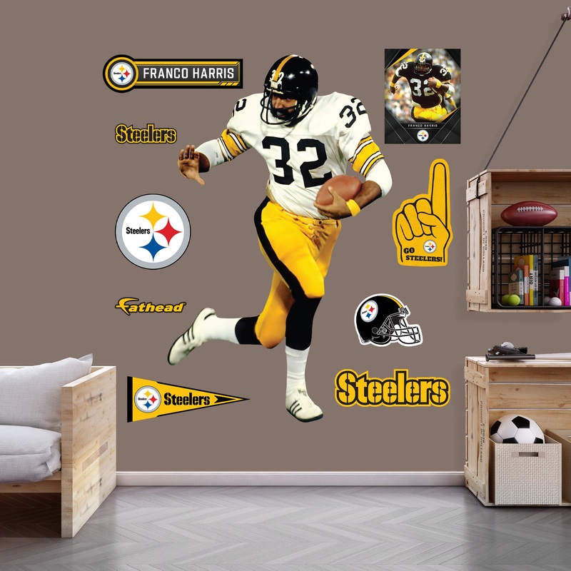 Franco Harris Legend – RealBig Collection – Official NFL – Pittsburgh Steelers – Reusable Vinyl Wall Decals