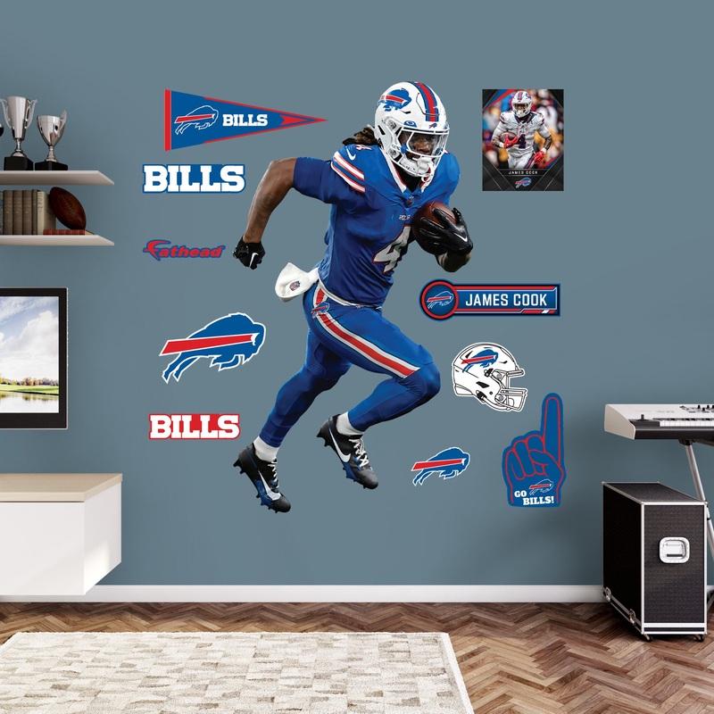 James Cook – RealBig Collection – Official NFL – Buffalo Bills – Reusable Vinyl Wall Decals