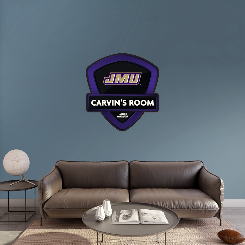 James Madison Dukes – Badge – With Personalized Name – Official NCAA – Vinyl Transfer Decal