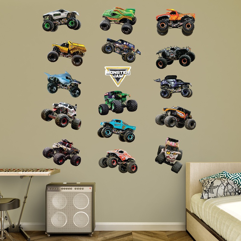 Monster Jam Trucks – RealBig Collection – Official Monster Jam – Reusable Vinyl Wall Decals